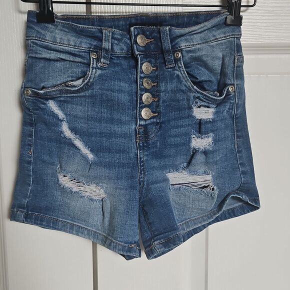 Denim Distressed Women's Shorts - Picture 8 of 16